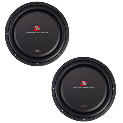 Power Acoustik 12" Powerful 700W RMS Shallow Car Subwoofer Loud Speaker (2 Pack) - VMInnovations