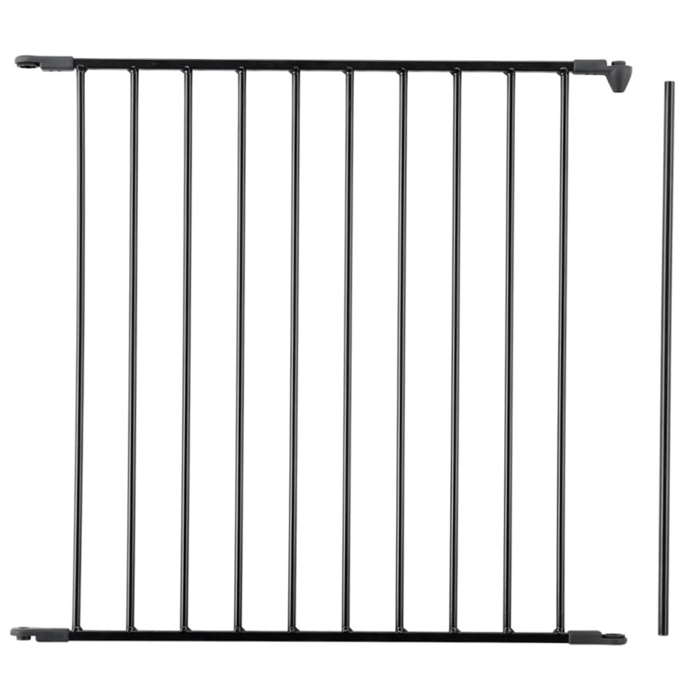 BabyDan FLEX Easy Installation 28" Metal Baby Safety Gate Extension Panel, Black