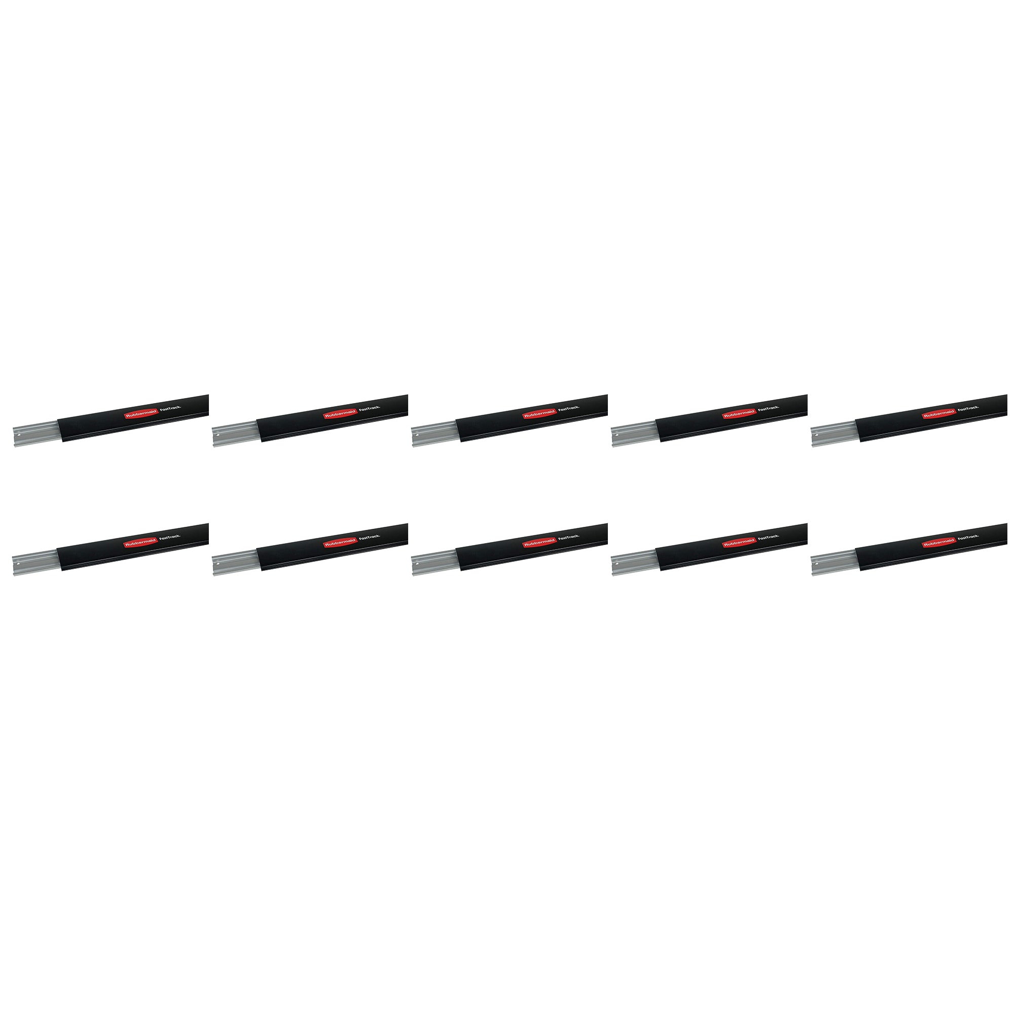 Rubbermaid Fast Track 48" Steel Horizontal Wall Mounted Storage Rail (10 Pack)