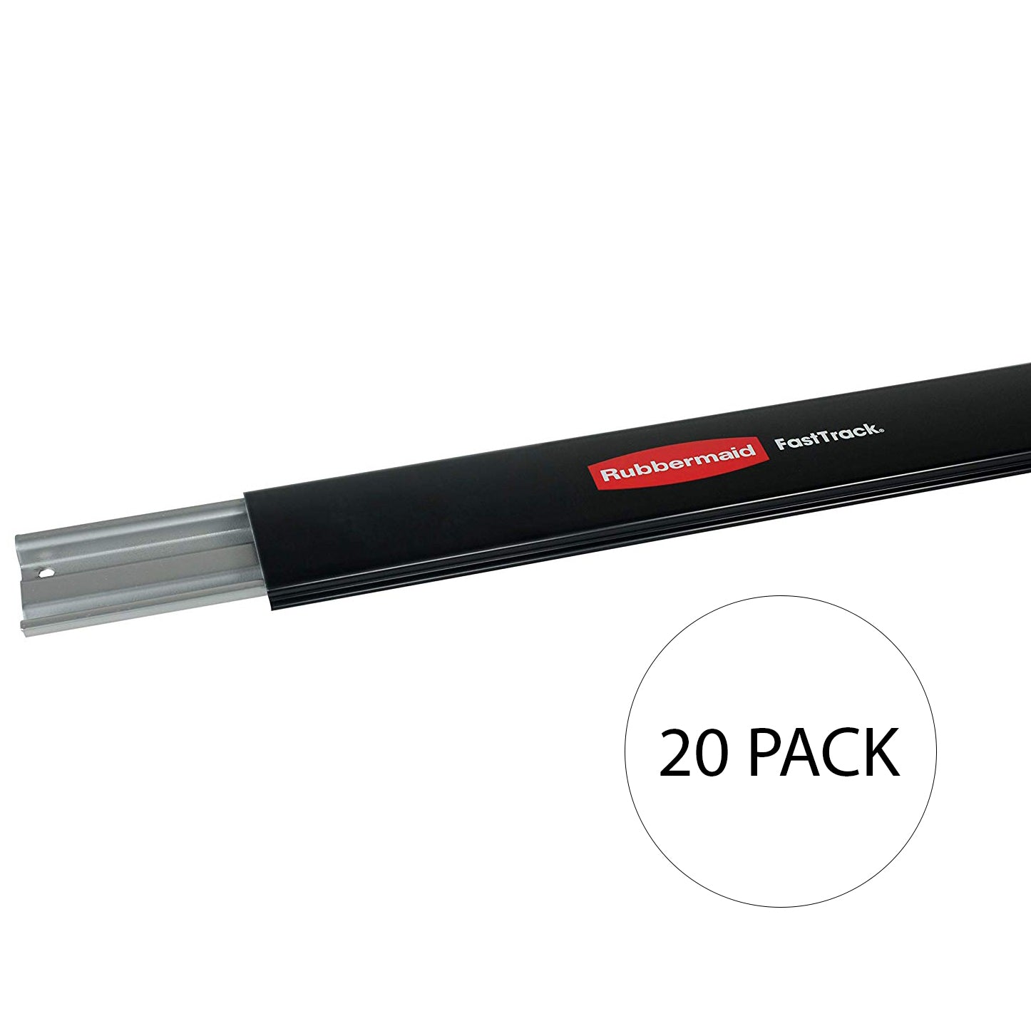 Rubbermaid Fast Track 48" Steel Horizontal Wall Mounted Storage Rail (20 Pack)