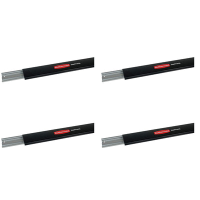 Rubbermaid Fast Track 48" Steel Horizontal Wall Mounted Storage Rail (4 Pack) - VMInnovations