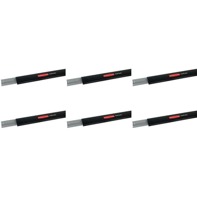 Rubbermaid Fast Track 48" Steel Horizontal Wall Mounted Storage Rail (6 Pack)