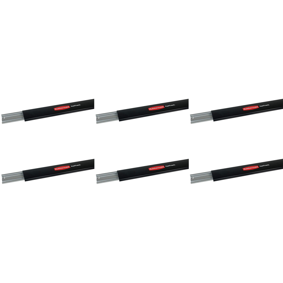 Rubbermaid Fast Track 48" Steel Horizontal Wall Mounted Storage Rail (6 Pack)