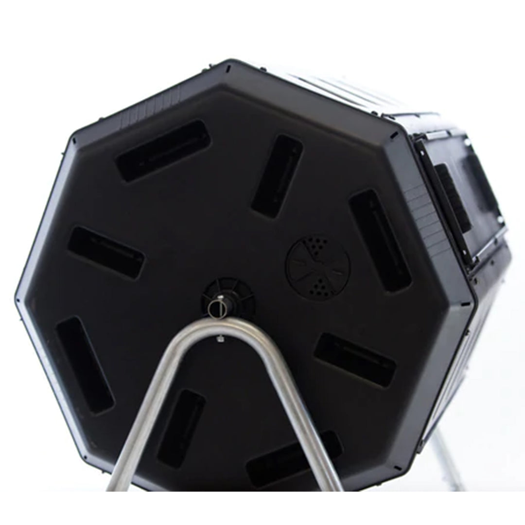 FCMP Outdoor 37 Gal Dual Chamber Quick Curing Tumbling Composter Bin (Open Box)