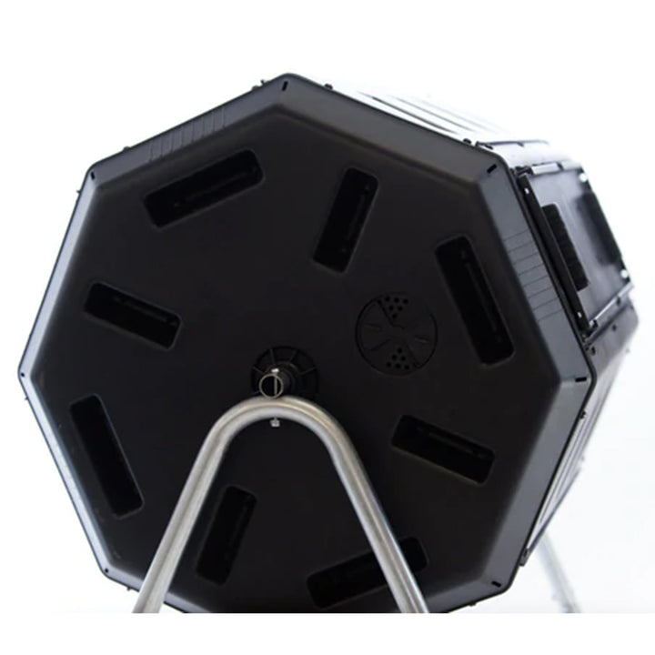 FCMP Outdoor 37 Gal Dual Chamber Quick Curing Tumbling Composter Bin (Open Box)