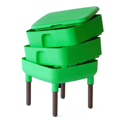 FCMP Outdoor Essential Living 6 Gallon Worm Composter Bin w/ Garden Trays (Used) - VMInnovations