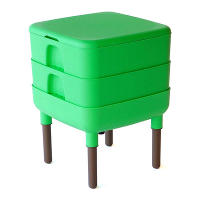 FCMP Outdoor Essential Living 6 Gallon Worm Composter Bin w/ Garden Trays (Used) - VMInnovations