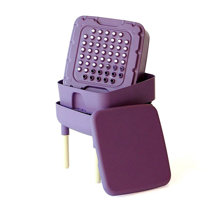 FCMP Outdoor Essential 6 Gallon Worm Composter Bin w/ Garden Trays, Plum (Used)