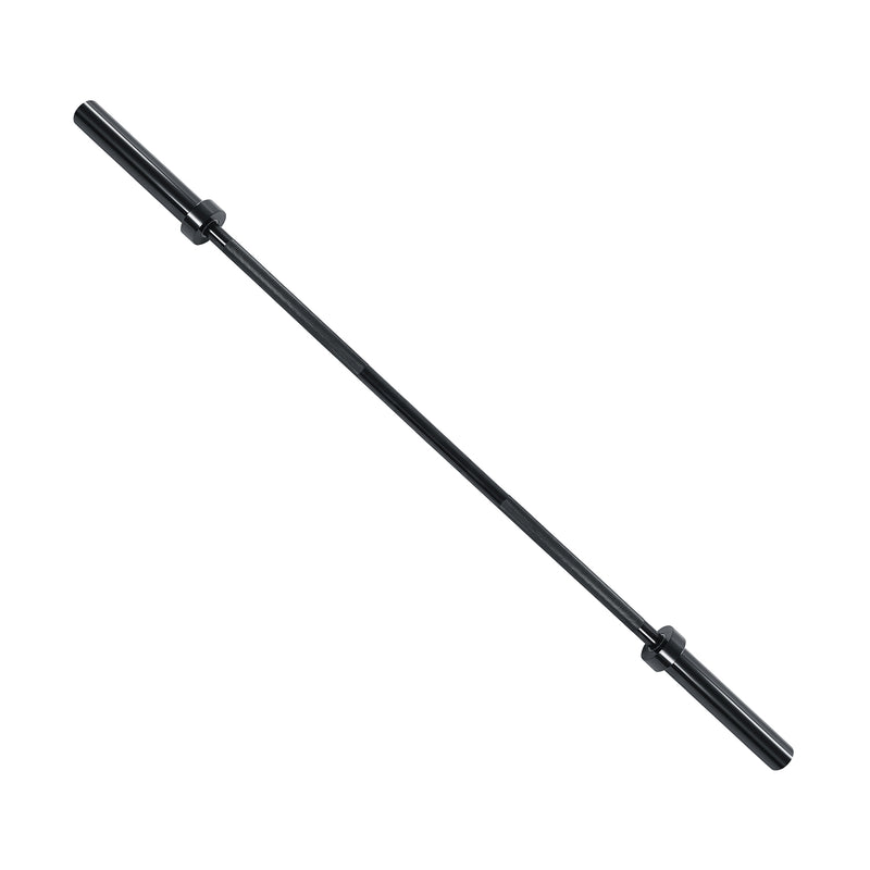 HulkFit Solid Steel 60 Inches Long Olympic Barbell Weightlifting Bar, Black