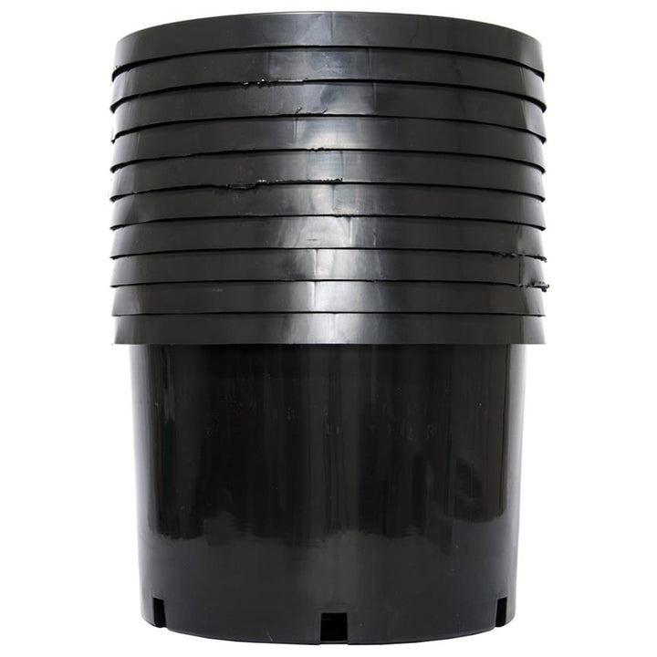10 Gallon Premium Nursery Plastic Planter Garden Grow Pots, 5 Pack (Used) - VMInnovations