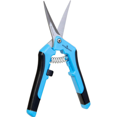 Hydrofarm HGPP400C Precision Curved Blade Flower Gardening Scissor Pruner, Blue