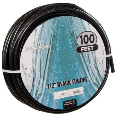 Active Aqua 0.5 Inch Black Hydroponic Irrigation Tubing, 100 Ft (Used)