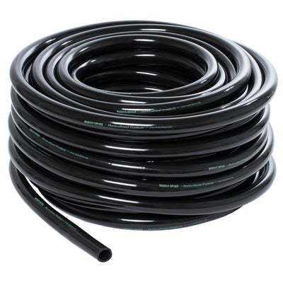 HGTB75 0.75in Inside Diameter Vinyl Hydroponic Irrigation Tubing, 100 Ft, Black