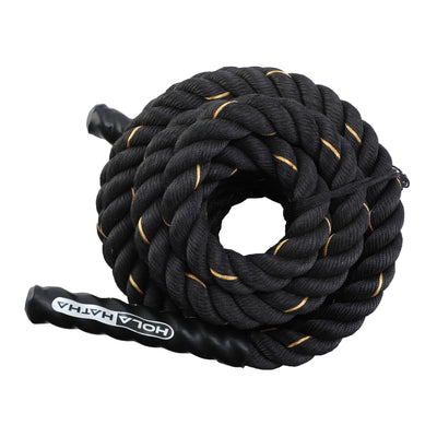 HolaHatha Home Gym Equipment Strength Training 30' Workout Rope, Black (Used)