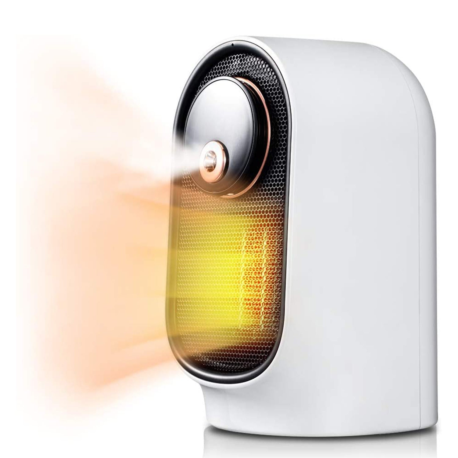 Geek Heat Slim Oscillating Personal Desktop Space Heater with Humidifier, White