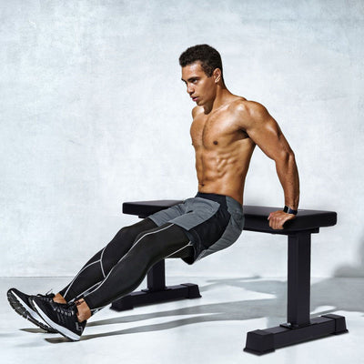 HolaHatha Steel Frame Padded Flat Freeweight Bench for Weight Lifting(For Parts) - VMInnovations