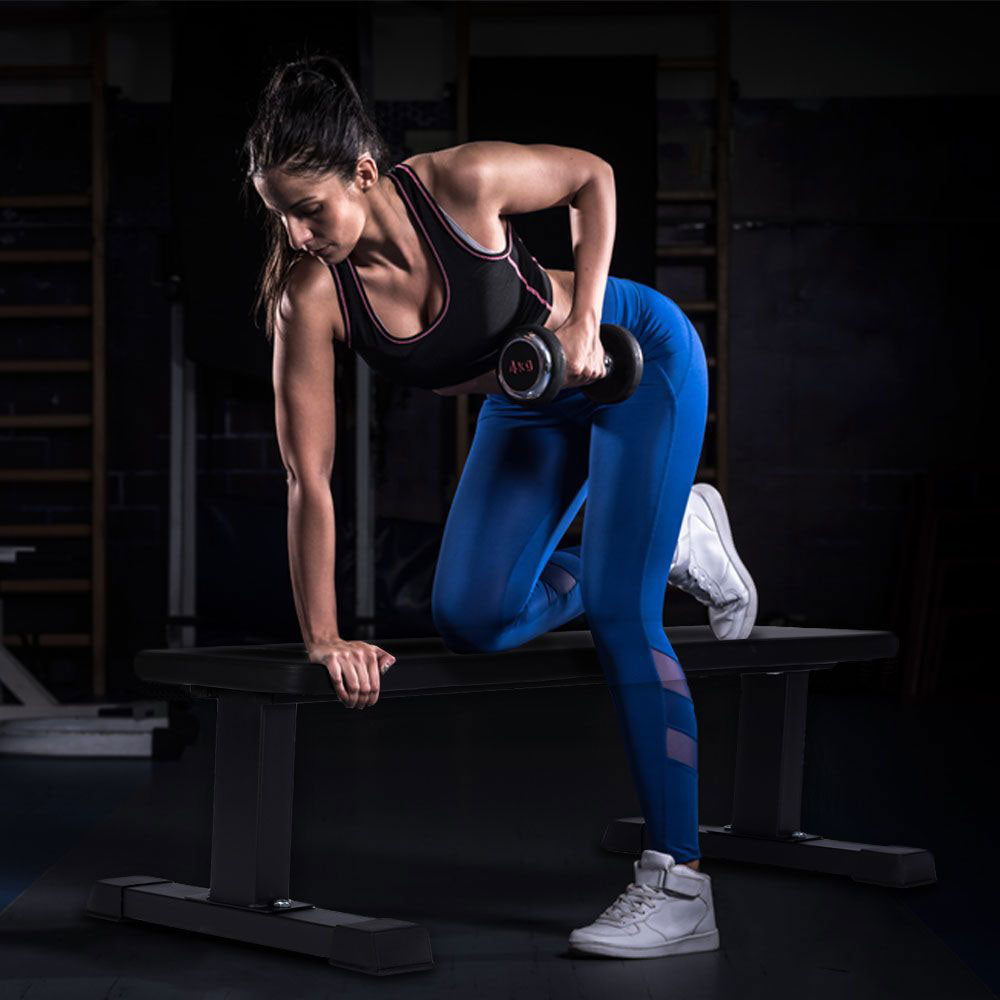 HolaHatha Steel Frame Padded Flat Freeweight Bench for Weight Lifting(For Parts) - VMInnovations