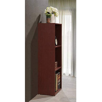 Hodedah 3 Shelf Home/Office Organization Storage Bookcase Cabinets (Open Box) - VMInnovations