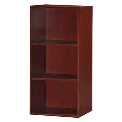 Hodedah 3 Shelf Home/Office Organization Storage Bookcase Cabinets (Open Box) - VMInnovations