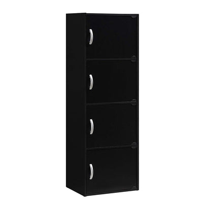 Hodedah 4 Door Enclosed Storage Cabinet for Home or Office, Beech (Open Box) - VMInnovations