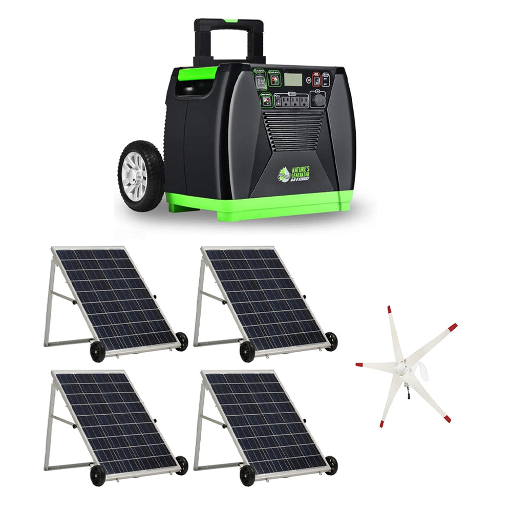 Nature's Generator Elite Portable Solar and Wind Powered 3600 Watt Generator Kit