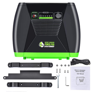 Nature's Generator Solar & Wind Generator w/2 Power Pods & Solar Panel 5 Pack