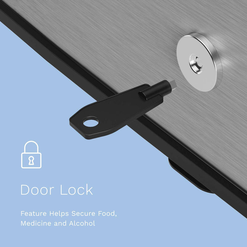 hOmeLabs 3.0 Cubic Ft Single Door Freestanding Locking Mini Freezer (For Parts)