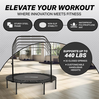 HolaHatha 40 Inch Foldable Mini Trampoline Rebounder (For Parts) - VMInnovations