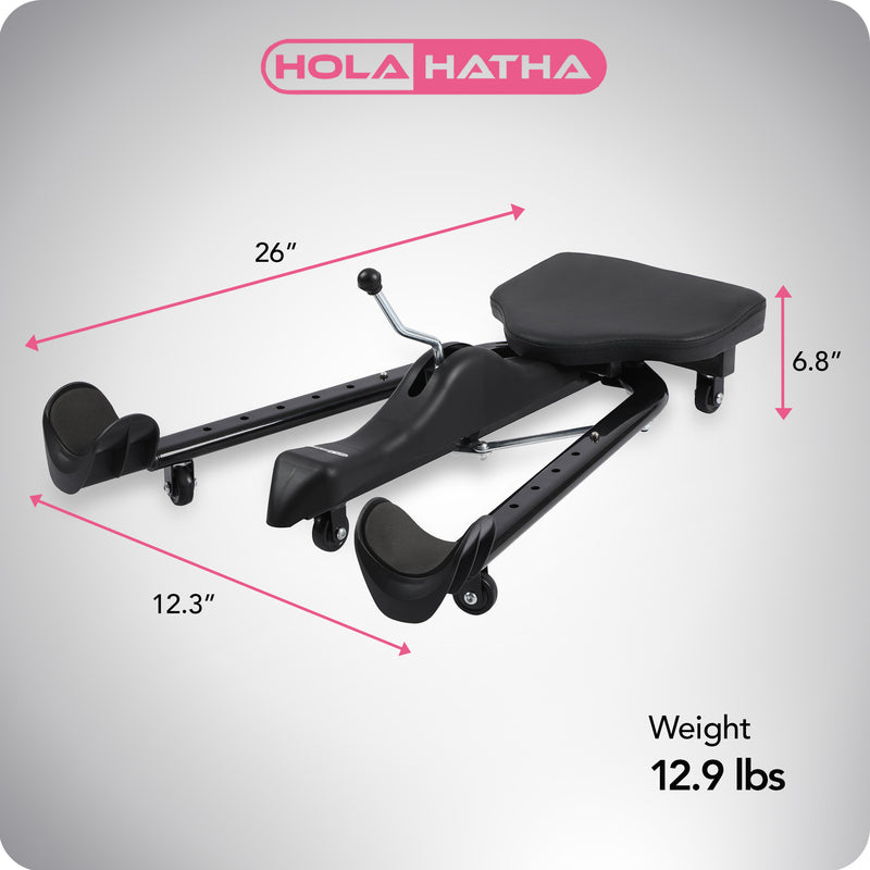 HolaHatha Leg Stretcher Split Machine for Flexibility Training, Steel, Black