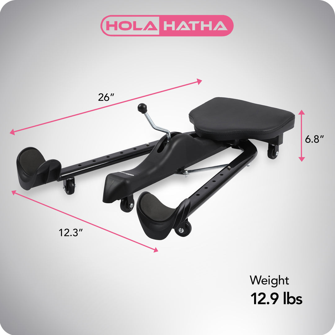 HolaHatha Leg Stretcher Machine for Flexibility Training, Steel, Black (Used)