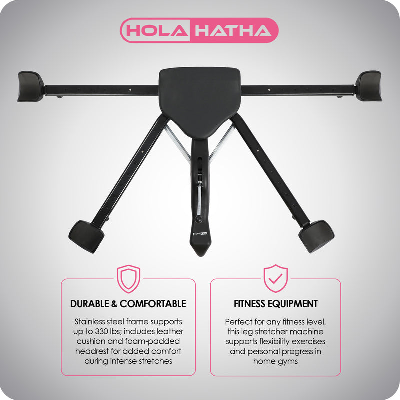 HolaHatha Leg Stretcher Split Machine for Flexibility Training, Black (Open Box)