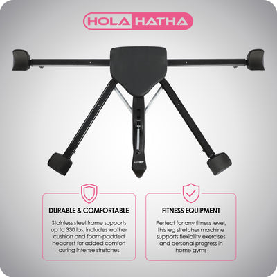 HolaHatha Leg Stretcher Machine for Flexibility Training, Steel, Black (Used) - VMInnovations