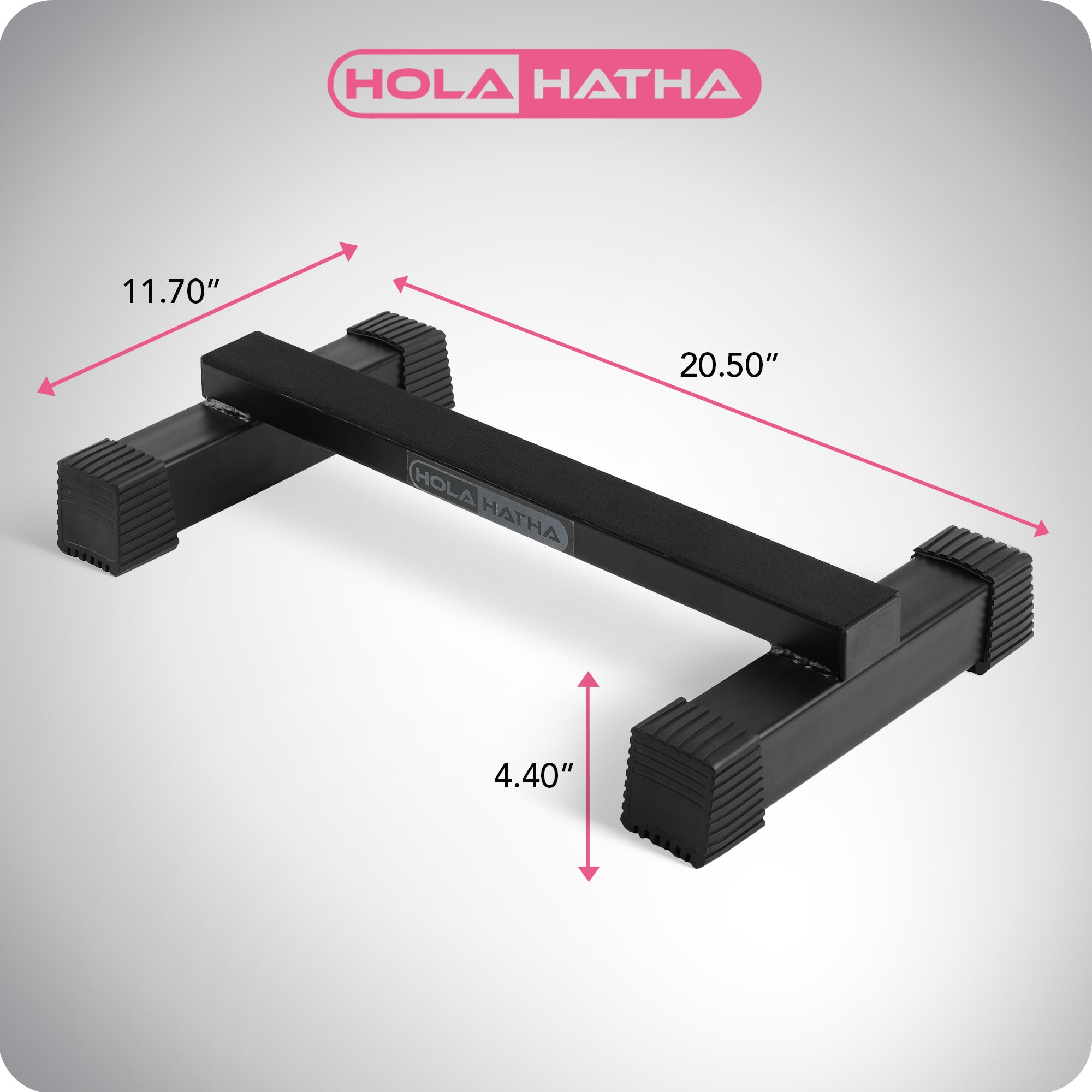 HolaHatha Calf Raise Non Slip Steel Fitness Stretcher, Black (Open Box) - VMInnovations