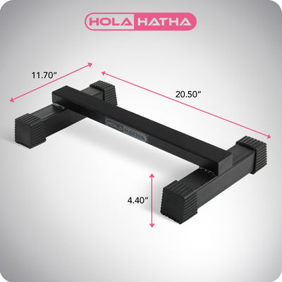 HolaHatha Calf Raise Non Slip Steel Fitness Stretcher, Black (Open Box) - VMInnovations