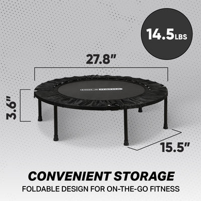 HolaHatha 36" Foldable Trampoline Fitness w/Adjustable Handle (For Parts) - VMInnovations