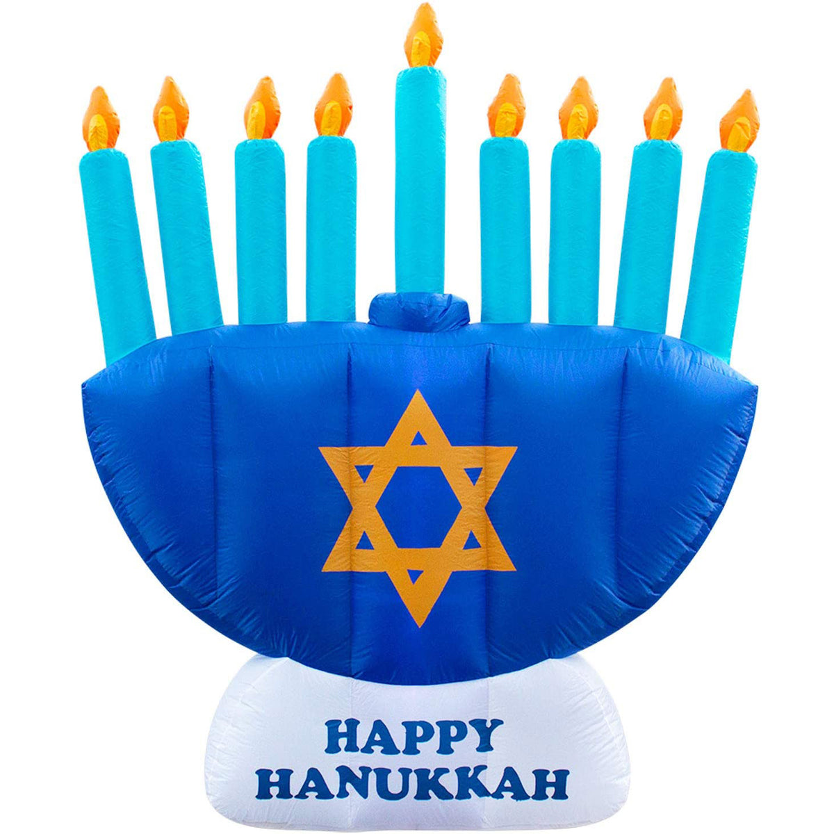 Holidayana 8 Ft Tall Giant Inflatable Hanukkah Menorah Yard Decoration(Open Box)