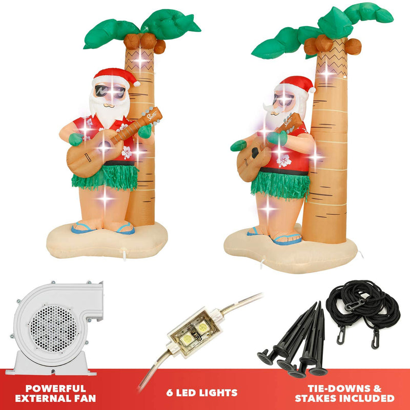 Holidayana Giant Inflatable Hula Santa Claus Holiday Yard Decoration (Used)