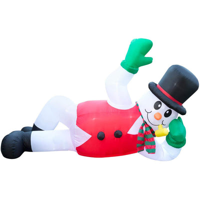 Holidayana 10 Ft Giant Inflatable Winter Holiday Snowman Yard Decoration (Used)