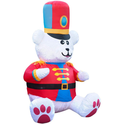 Holidayana 7" Tall Inflatable Holiday Nutcracker Bear Yard Decoration (Used)
