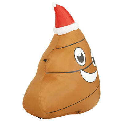 Holidayana 4 Ft Tall Giant Inflatable Poop Emoji Yard Decoration (Open Box)
