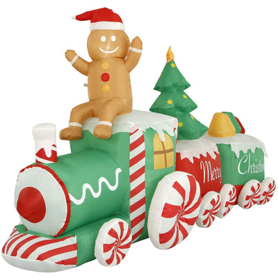 Holidayana 10 Ft Giant Inflatable Gingerbread Man Yard Decoration (For Parts)
