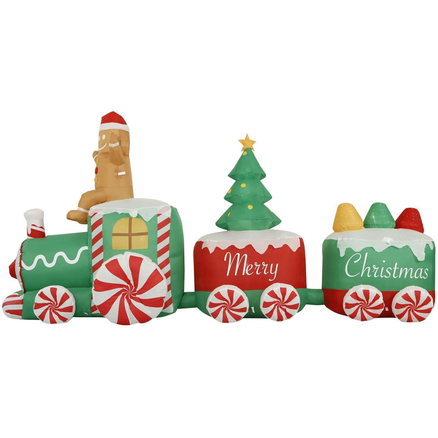 Holidayana 10 Ft Giant Inflatable Gingerbread Man Yard Decoration (For Parts)