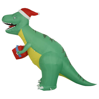Holidayana 8 Ft Giant Inflatable Holiday T Rex Dinosaur Yard Decoration (Used)