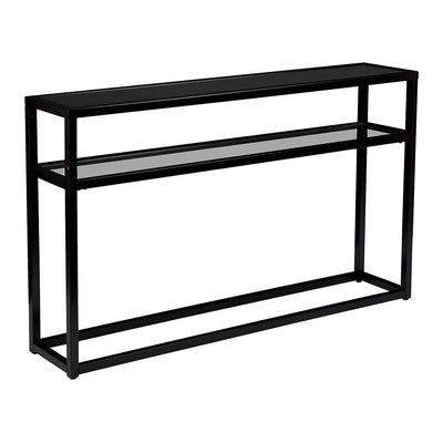SEI Furniture Baldrick Matte Finish Metal Console Table, Black (For Parts)
