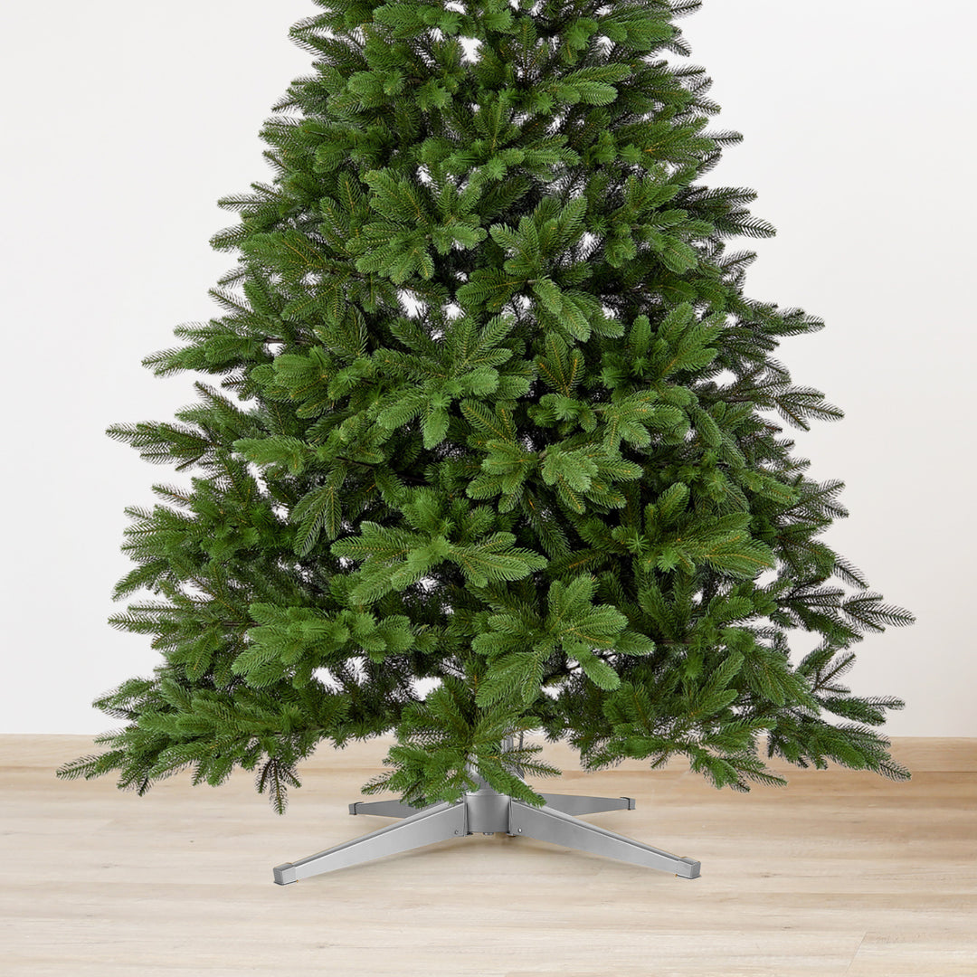Home Heritage Electric Rotating Christmas Tree Stand 7 Ft Tree, Silver (Used)