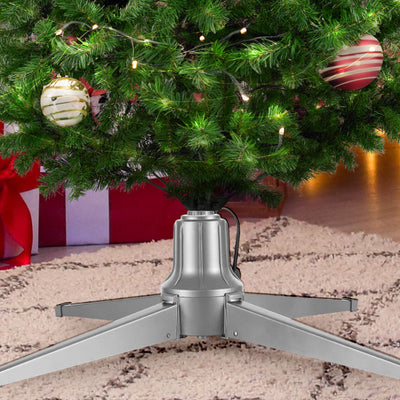 Home Heritage Metal Rotating Christmas Tree Stand for Holiday Trees Up to 7.5 ft - VMInnovations