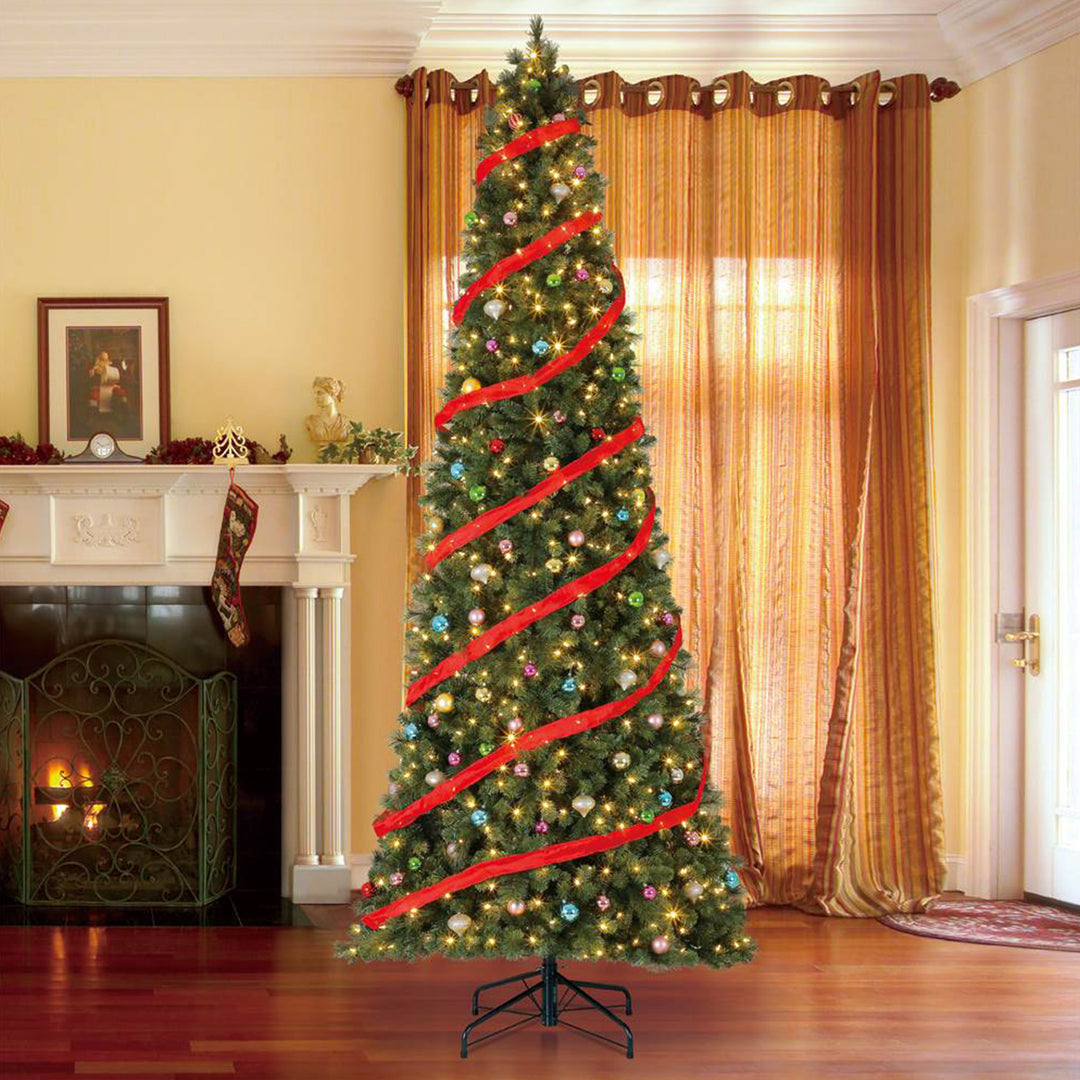Home Heritage 12' Cascade Cashmere Christmas Tree with Changing Lights (Used)