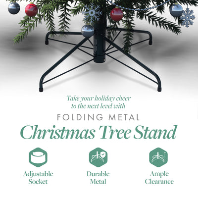 Home Heritage Folding Christmas Tree Stand, 26" Wide 1-1.5" Diameter (For Parts) - VMInnovations