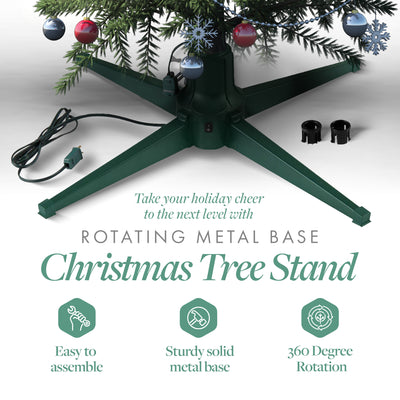 Home Heritage Metal Rotating and Powered Christmas Tree Stand (Open Box)(2 Pack)