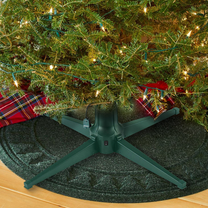 Home Heritage Rotating Christmas Tree Stand w/ Twinkly App Controlled RGB Lights